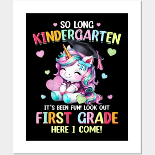 Unicorn So long Kindergarten Graduation Last Day Of School Posters and Art